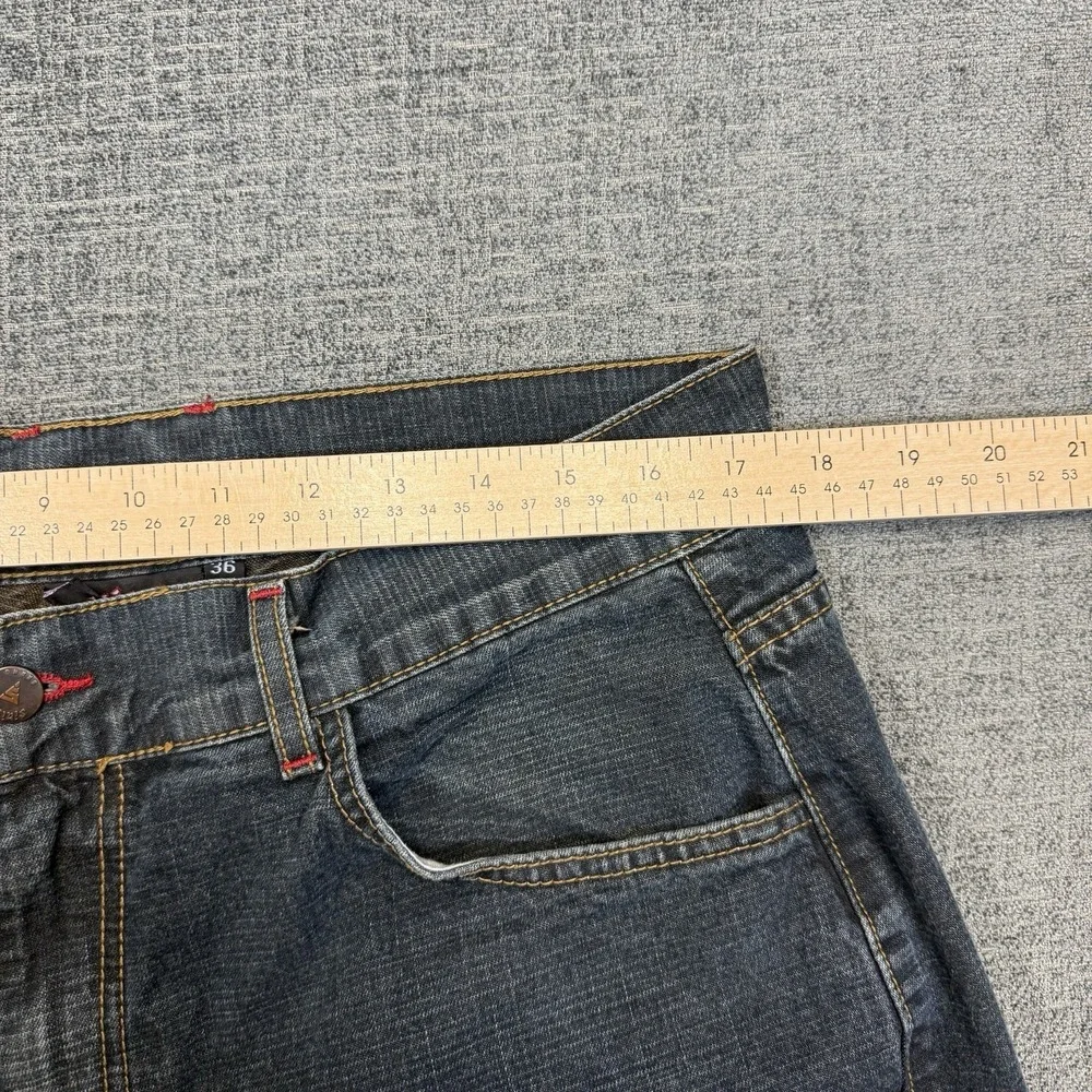 Sinister Brand Jeans Mens 36x30 Blue‎ Straight Leg Money Print Pocket Y2K VTG